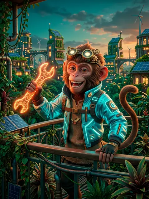 Pippa the Hydro-Macaque mascot